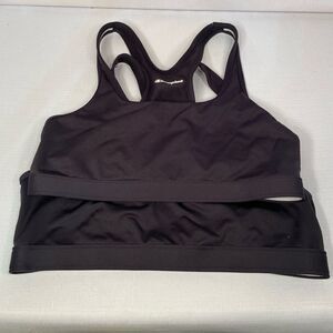 2 BLACK CHAMPION SPORTS BRAS SIZE LARGE GUC
